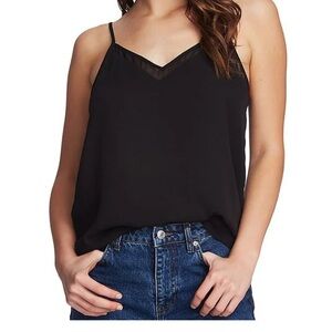 1. State Black Camisole Top with V-Neckline